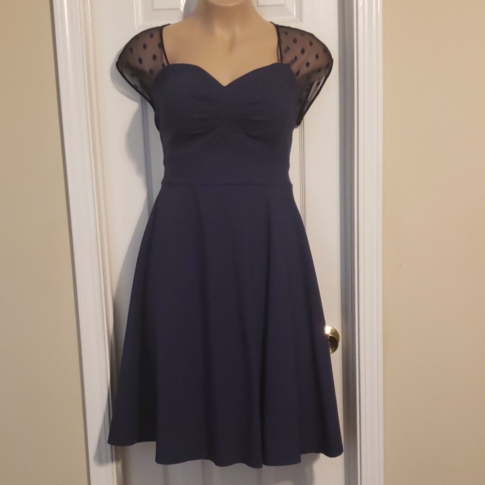 Mesh shoulders night.out dress